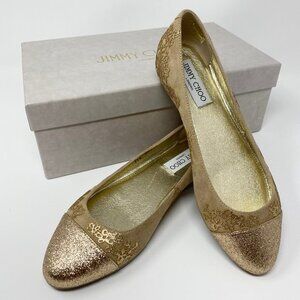 NEW WITH BOX - Jimmy Choo -Waine Suede CapToe Ballerina Flat